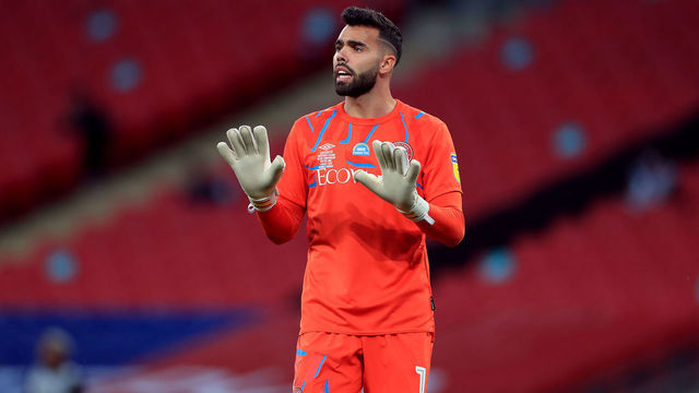 Brentford goalkeeper David Raya Martin during the Sky Bet Championship Play Off Final at Wembley Stadium, London.