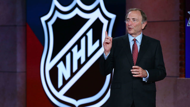 SECAUCUS, NEW JERSEY - AUGUST 10: Commissioner of the National Hockey League Gary Bettman is interviewed during Phase 2 of the 2020 NHL Draft Lottery on August 10, 2020 at the NHL Network's studio in Secaucus, New Jersey.