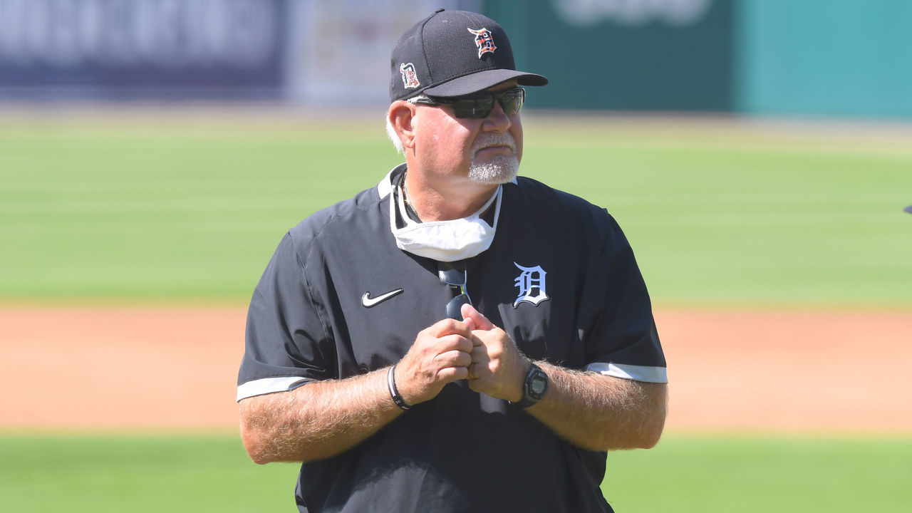 DETROIT, MI - JULY 03: Manager Ron Gardenhire #15 of the Detroit Tigers looks on during the Detroit Tigers Summer Workouts at Comerica Park on July 3, 2020 in Detroit, Michigan.