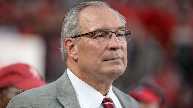 LINCOLN, NE - SEPTEMBER 01: Athletic Director Bill Moos of the Nebraska Cornhuskers watches pregame activities before the game against the Akron Zips at Memorial Stadium on September 1, 2018 in Lincoln, Nebraska.