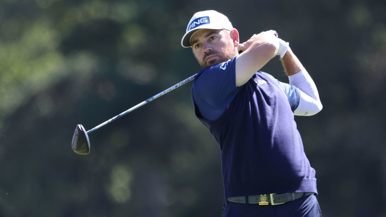 MAMARONECK, NEW YORK - SEPTEMBER 19: Louis Oosthuizen of South Africa plays his shot from the second tee during the third round of the 120th U.S. Open Championship on September 19, 2020 at Winged Foot Golf Club in Mamaroneck, New York.