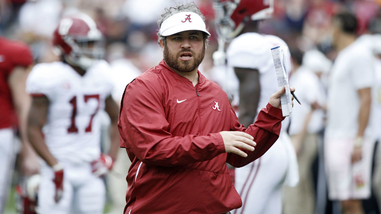 TUSCALOOSA, AL - APRIL 13: Defensive coordinator Pete Golding of the Alabama Crimson Tide looks on during the team's A-Day Spring Game at Bryant-Denny Stadium on April 13, 2019 in Tuscaloosa, Alabama.