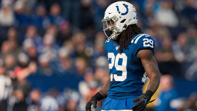 INDIANAPOLIS, IN - DECEMBER 22: Indianapolis Colts safety Malik Hooker (29) lines up on defense during the NFL game between the Carolina Panthers and the Indianapolis Colts on December 22, 2019 at Lucas Oil Stadium, in Indianapolis, IN.