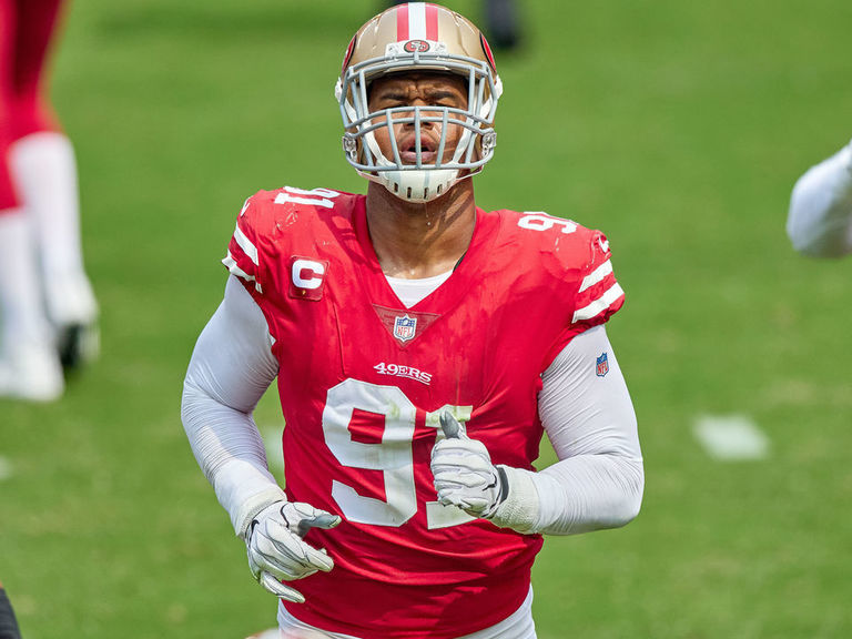 49ers concerned with MetLife Stadium turf after Bosa, Thomas hurt