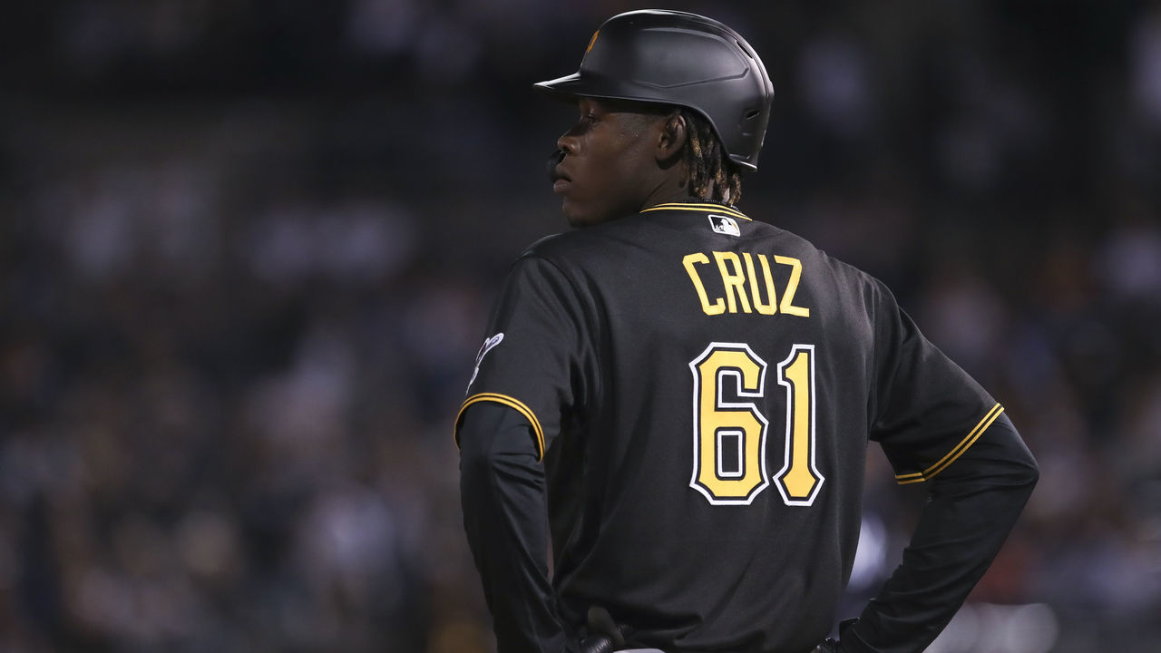 TAMPA, FL - FEBRUARY 24: Pittsburgh Pirates shortstop Oneil Cruz (61) during the MLB Spring Training game between the Pittsburgh Pirates and New York Yankees on February 24, 2020 at George M. Steinbrenner Field in Tampa, FL.