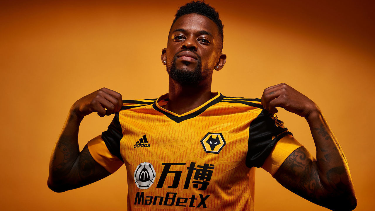 WOLVERHAMPTON, ENGLAND - SEPTEMBER 22: Wolverhampton Wanderers Unveil new signing Nelson Semedo at Molineux on September 22, 2020 in Wolverhampton, England.