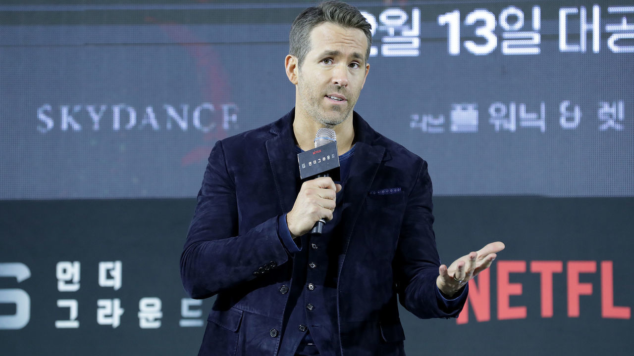 SEOUL, SOUTH KOREA - DECEMBER 02: Actor Ryan Reynolds attends the world premiere of Netflix's '6 Underground' at Dongdaemun Design Plaza on December 02, 2019 in Seoul, South Korea. The film will open all over the world on December 13.