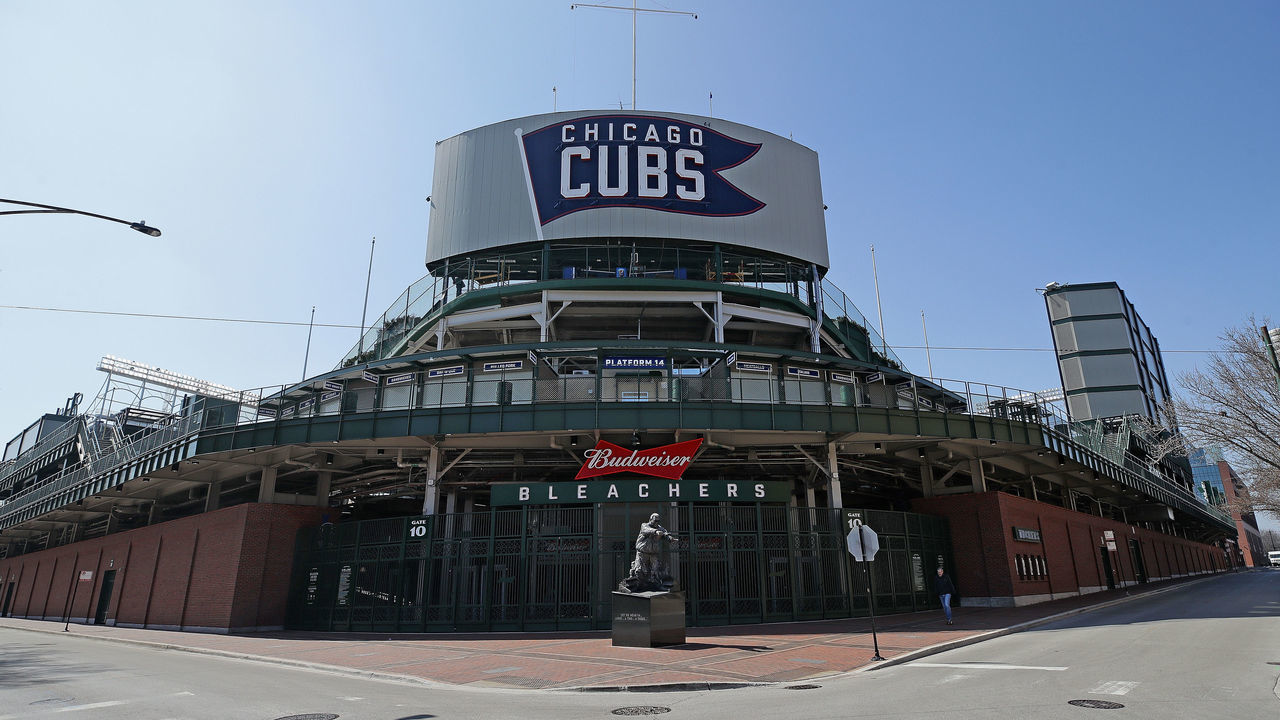 CHICAGO, ILLINOIS - MARCH 25: A general view of the bleacher entrance to Wrigley Field where the Chicago Cubs were scheduled to open the season Monday March 30 against the Pittsburgh Pirates on March 25, 2020 in Chicago, Illinois. The Major League baseball season has been delayed by the COVID-19 crisis.