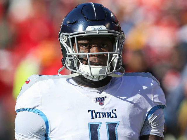 Tennessee Titans helmet sits on the sidelines during the Tennessee News  Photo - Getty Images