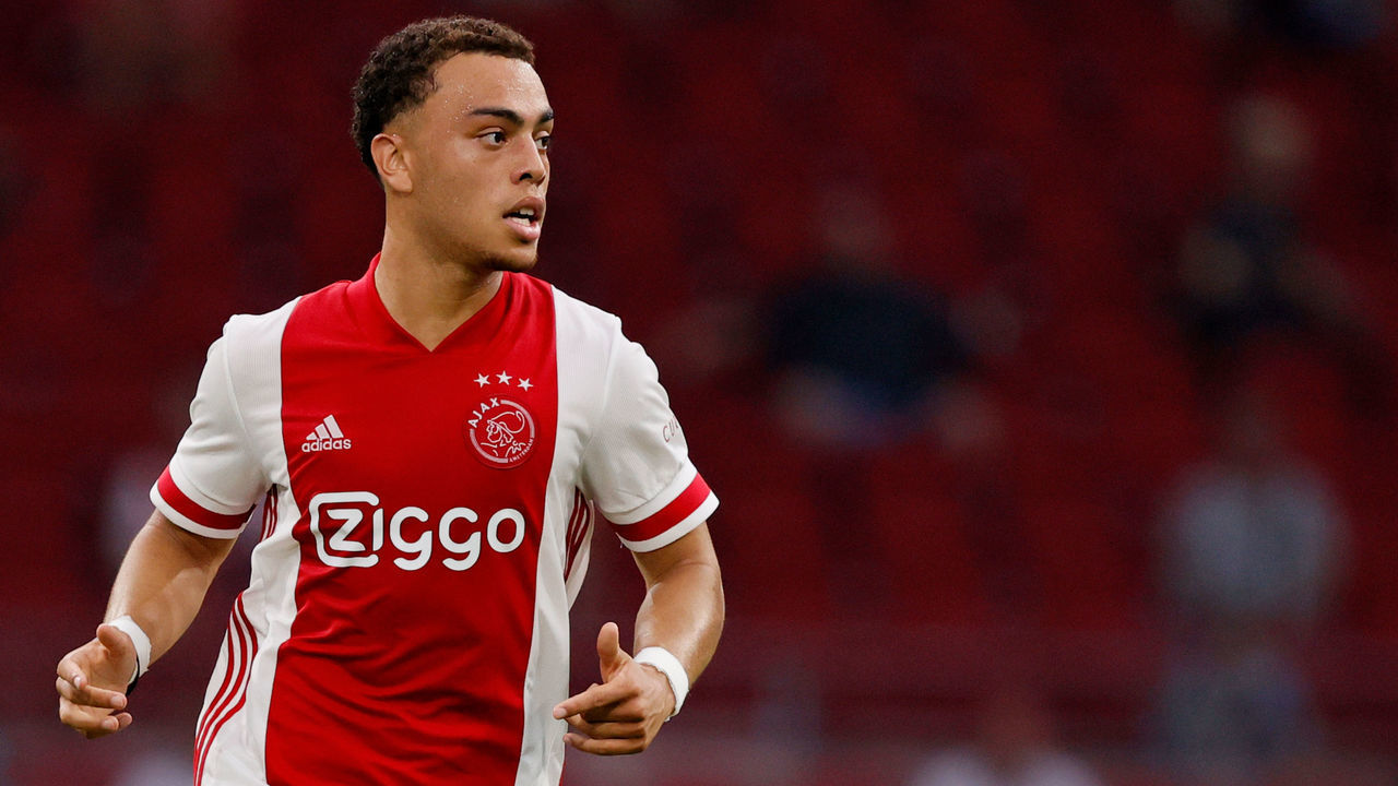 AMSTERDAM, NETHERLANDS - AUGUST 13: Sergino Dest of Ajax during the Club Friendly match between Ajax v FC Utrecht at the Johan Cruijff Arena on August 13, 2020 in Amsterdam Netherlands