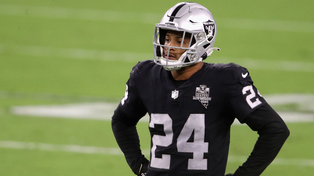 LAS VEGAS, NEVADA - SEPTEMBER 21: Safety Johnathan Abram #24 of the Las Vegas Raiders during the NFL game against the New Orleans Saints at Allegiant Stadium on September 21, 2020 in Las Vegas, Nevada. The Raiders defeated the Saints 34-24.