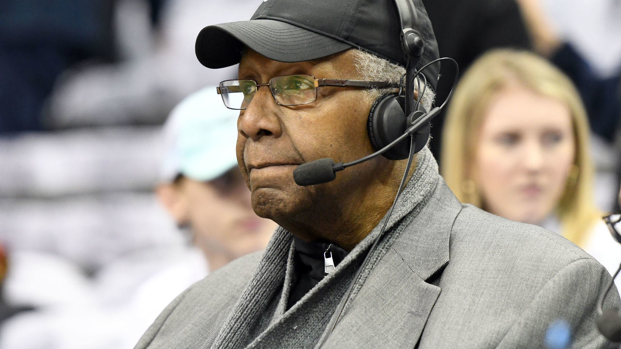 WASHINGTON, DC - FEBRUARY 09: Former Georgetown Hoyas head coach John Thompson Jr. on the air before a college basketball game between the Georgetown Hoyas and the Butler Bulldogs at the Capital One Arena on February 9, 2019 in Washington, DC.