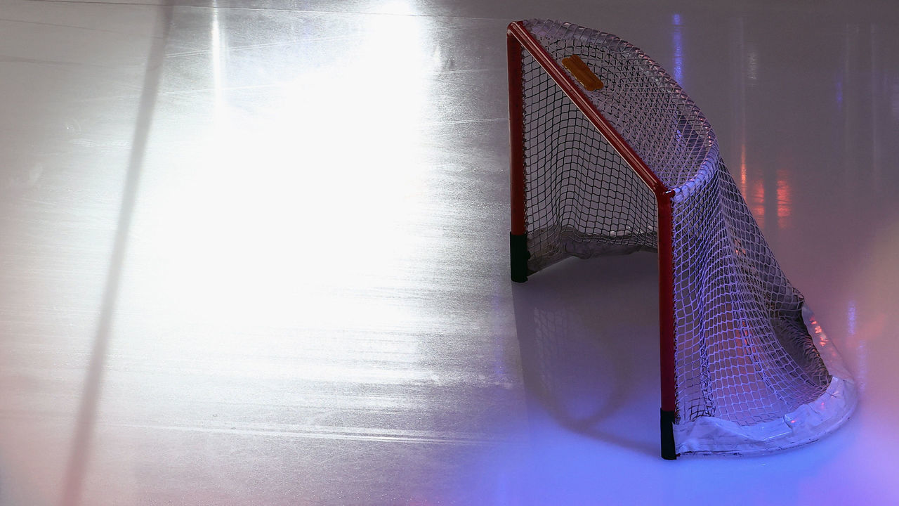 EDMONTON, ALBERTA - SEPTEMBER 11: A hockey net sits on the ice prior to the arm-ups and the game between the New York Islanders and the Tampa Bay Lightning in Game Three of the Eastern Conference Final during the 2020 NHL Stanley Cup Playoffs at Rogers Place on September 11, 2020 in Edmonton, Alberta, Canada.