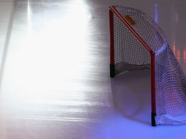 EDMONTON, ALBERTA - SEPTEMBER 11: A hockey net sits on the ice prior to the arm-ups and the game between the New York Islanders and the Tampa Bay Lightning in Game Three of the Eastern Conference Final during the 2020 NHL Stanley Cup Playoffs at Rogers Place on September 11, 2020 in Edmonton, Alberta, Canada.