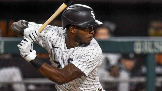 CHICAGO, IL - SEPTEMBER 26: Chicago White Sox infielder Tim Anderson (7) at the plate during a Major League Baseball game between the Chicago White Sox and Chicago Cubs on September 26, 2020, at Guaranteed Rate Field, Chicago, IL.