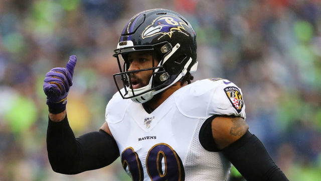 SEATTLE, WASHINGTON - OCTOBER 20: Free safety Earl Thomas #29 of the Baltimore Ravens reacts against the the Seattle Seahawks in the second quarter of the game at CenturyLink Field on October 20, 2019 in Seattle, Washington.