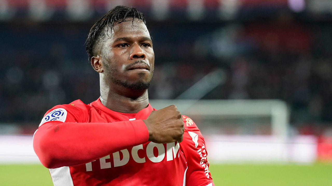 PARIS, FRANCE - JANUARY 12: Keita Balde of AS Monaco during the French League 1 match between Paris Saint Germain v AS Monaco at the Parc des Princes on January 12, 2020 in Paris France