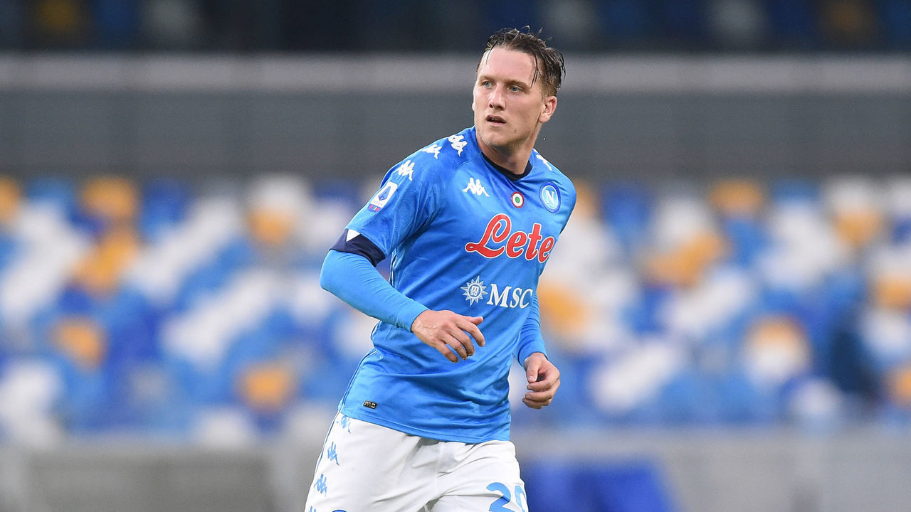 Piotr Zielinski of SSC Napoli during the Serie A match between SSC Napoli and Genoa CFC at Stadio San Paolo Naples Italy on 27 September 2020.
