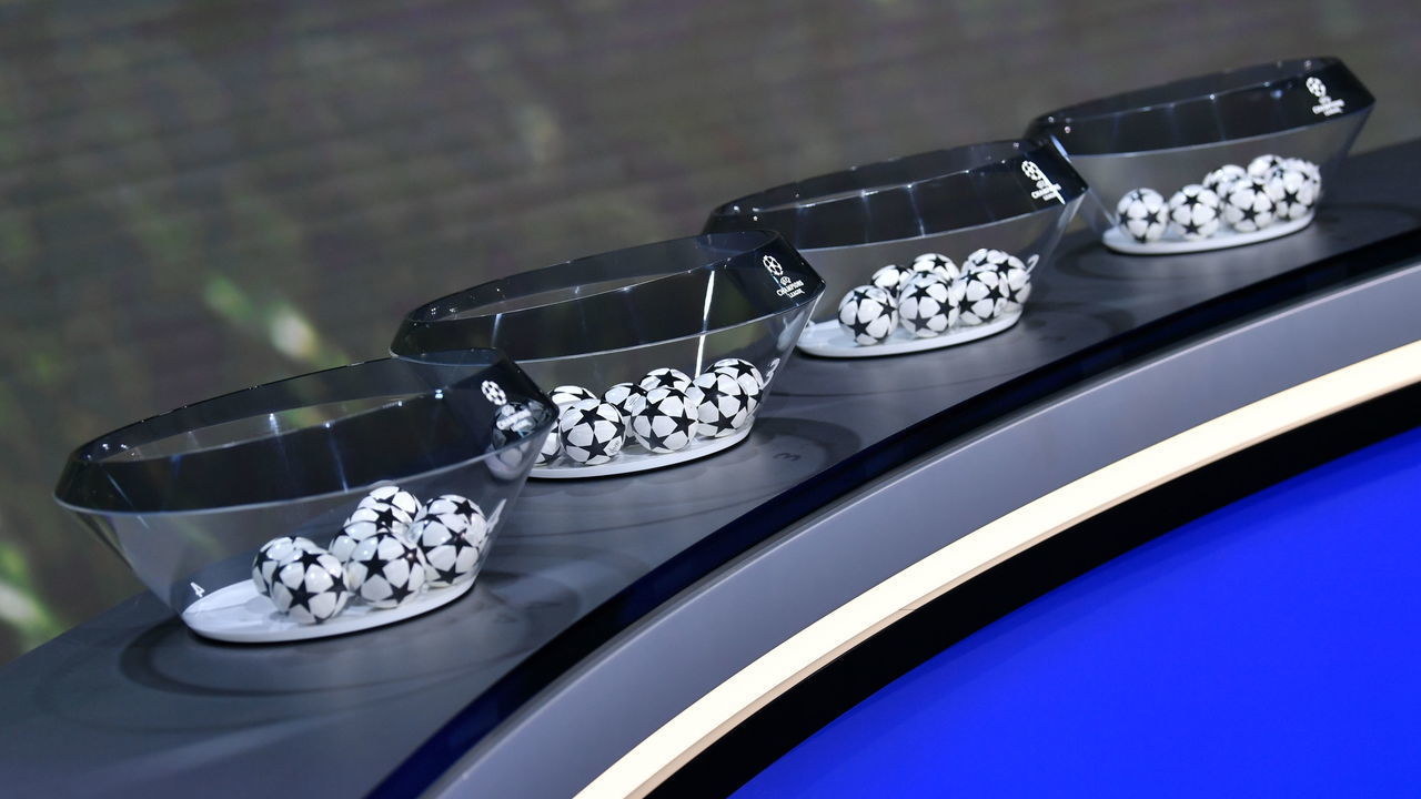 GENEVA, SWITZERLAND - OCTOBER 01: A general view during the UEFA Champions League Group Stage Draw at the RTS studios on October 01, 2020, in Geneva, Switzerland