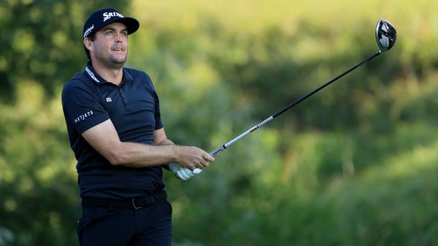 JACKSON, MISSISSIPPI - OCTOBER 02: Keegan Bradley plays his shot from the 17th tee during the second round of the Sanderson Farms Championship at The Country Club of Jackson on October 02, 2020 in Jackson, Mississippi.
