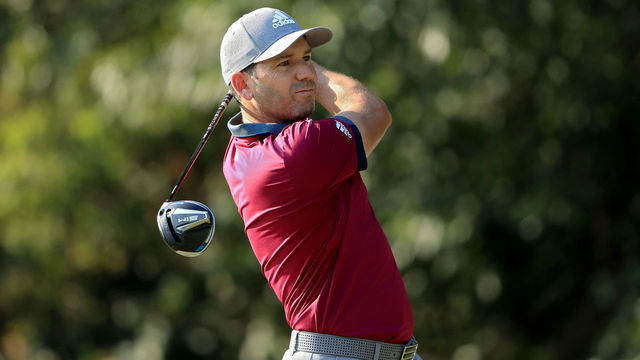 JACKSON, MISSISSIPPI - OCTOBER 03: Sergio Garcia of Spain plays his shot from the 14th tee during the third round of the Sanderson Farms Championship at The Country Club of Jackson on October 03, 2020 in Jackson, Mississippi.