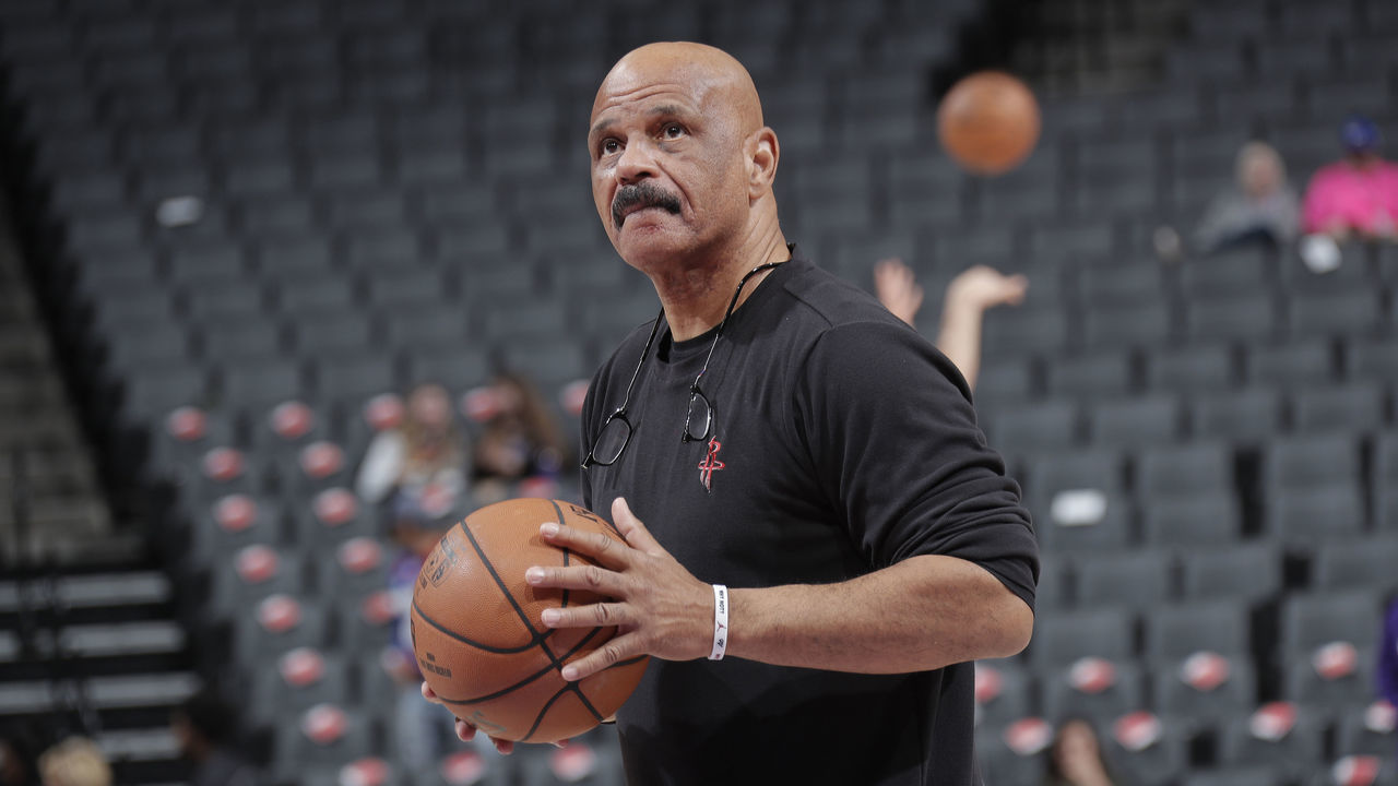 SACRAMENTO, CA - DECEMBER 23: Assistant coach John Lucas of the Houston Rockets looks on prior to the game against the Sacramento Kings on December 23, 2019 at Golden 1 Center in Sacramento, California. NOTE TO USER: User expressly acknowledges and agrees that, by downloading and or using this photograph, User is consenting to the terms and conditions of the Getty Images Agreement. Mandatory Copyright Notice: Copyright 2019 NBAE