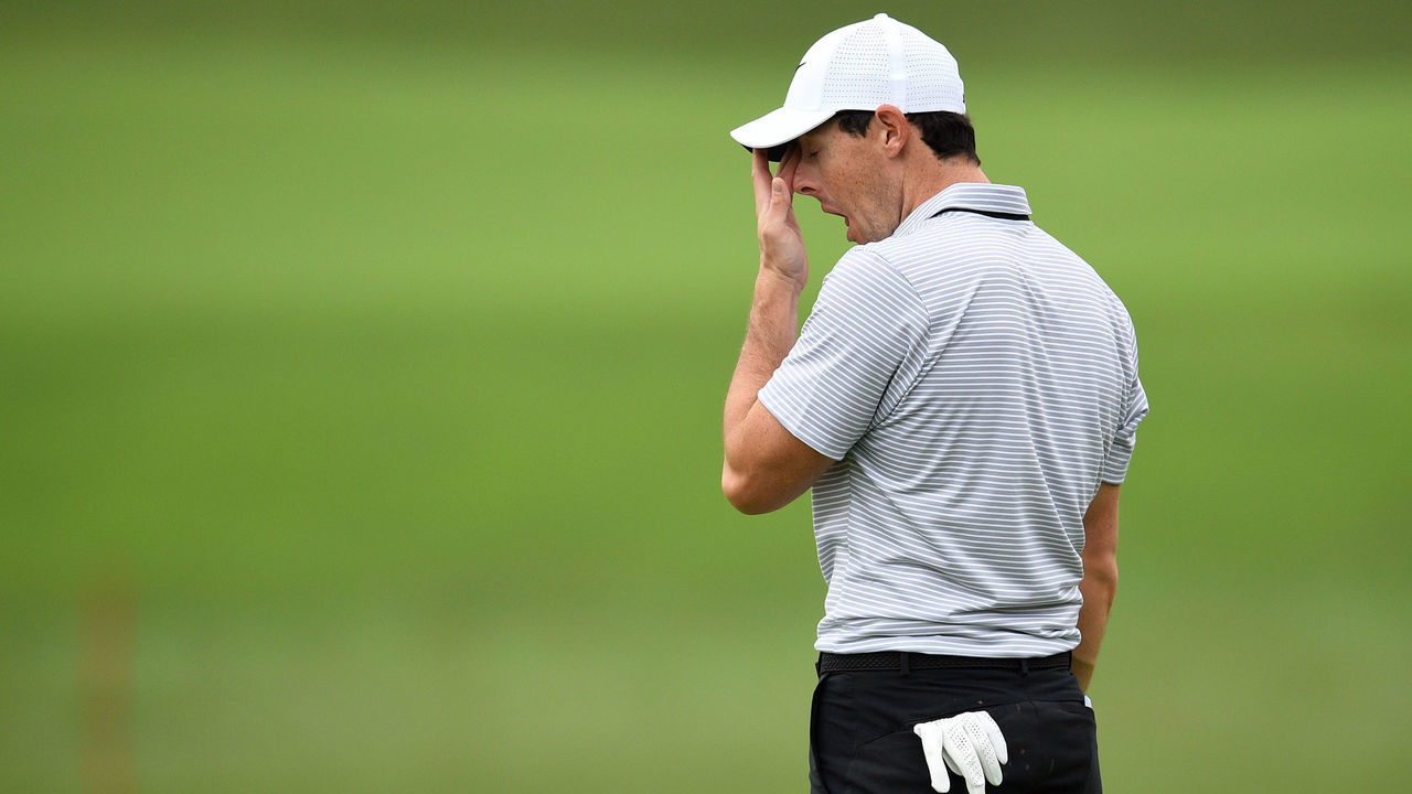Rory McIlroy of Northern Ireland yawns during the ProAm event for the World Golf Championships-HSBC Champions golf tournament in Shanghai on October 26, 2016. / AFP / JOHANNES EISELE