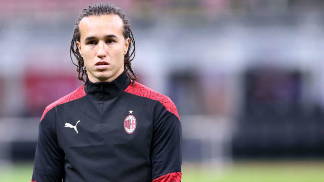 STADIO GIUSEPPE MEAZZA, MILANO, ITALY - 2020/09/24: Diego Laxalt of Ac Milan during the UEFA Europa League third qualifying round match between Ac Milan and Fotballklubben Bodo/Glimt. Ac Milan wins 3-2 over Bodo/Glimt.
