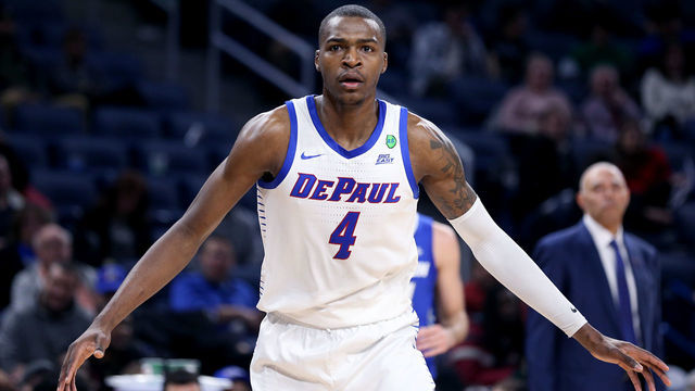 CHICAGO, ILLINOIS - JANUARY 22: Paul Reed #4 of the DePaul Blue Demons in action in the game against the Creighton Bluejays during the second half at Wintrust Arena on January 22, 2020 in Chicago, Illinois.