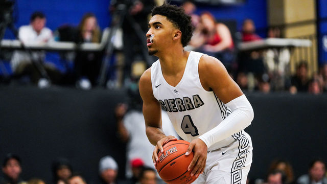 CHATSWORTH, CALIFORNIA - JANUARY 04: Kenyon Martin Jr. #4 of Sierra Canyon shoots a free throw in a game against Mayfair on January 04, 2019 in Chatsworth, California.