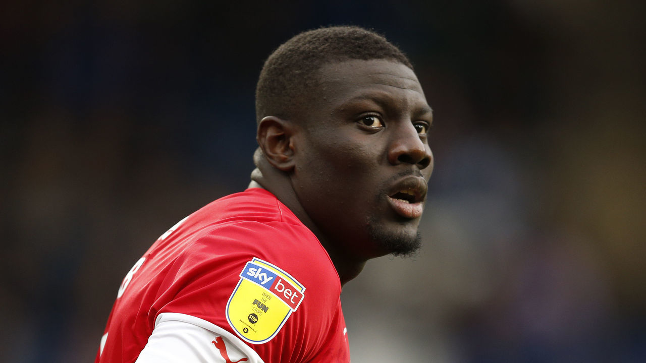 HUDDERSFIELD, ENGLAND - OCTOBER 26: Bambo Diaby of Barnsley F.C. during the Sky Bet Championship match between Huddersfield Town and Barnsley at John Smith's Stadium on October 26, 2019 in Huddersfield, England.