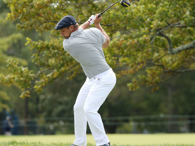 MAMARONECK, NEW YORK - SEPTEMBER 20: Bryson DeChambeau of the United States plays his shot from the second tee during the final round of the 120th U.S. Open Championship on September 20, 2020 at Winged Foot Golf Club in Mamaroneck, New York.