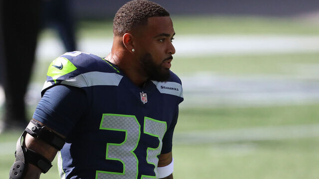 SEATTLE, WASHINGTON - SEPTEMBER 27: Jamal Adams #33 of the Seattle Seahawks looks on before their game against the Dallas Cowboys at CenturyLink Field on September 27, 2020 in Seattle, Washington.