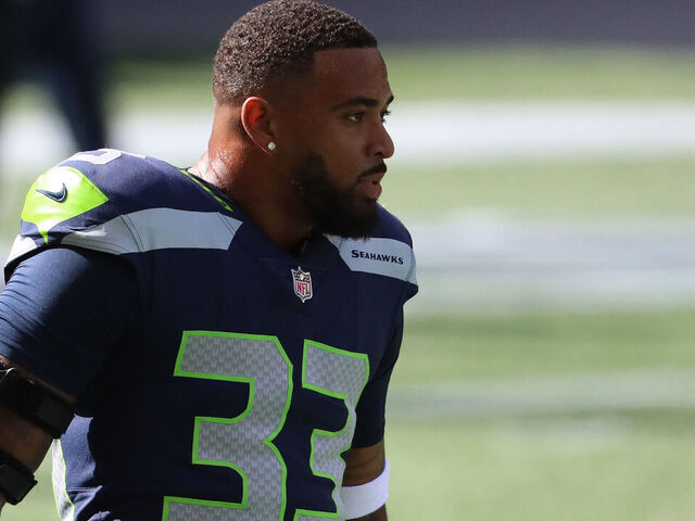SEATTLE, WASHINGTON - SEPTEMBER 27: Jamal Adams #33 of the Seattle Seahawks looks on before their game against the Dallas Cowboys at CenturyLink Field on September 27, 2020 in Seattle, Washington.