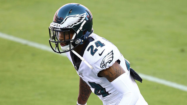SANTA CLARA, CALIFORNIA - OCTOBER 04: Darius Slay #24 of the Philadelphia Eagles warms up prior to the game against the San Francisco 49ers at Levi's Stadium on October 04, 2020 in Santa Clara, California.