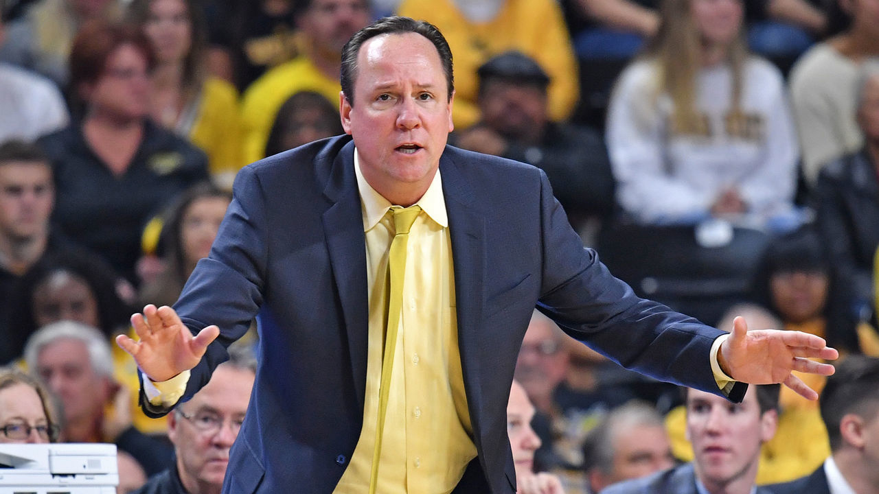WICHITA, KS - NOVEMBER 23: Head coach Gregg Marshall of the Wichita State Shockers calls out instructions to his team during the first half against the Oral Roberts Golden Eagles on November 23, 2019 at Charles Koch Arena in Wichita, Kansas.