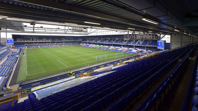 LIVERPOOL, ENGLAND - September 30: A general view of Goodison Park before the Carabao Cup Fourth Round match between Everton and West Ham United at Goodison Park on September 30 2020 in Liverpool, England.