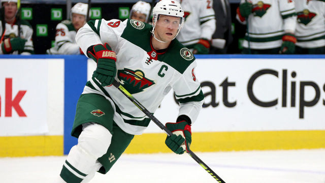 EDMONTON, ALBERTA - AUGUST 02: Mikko Koivu #9 of the Minnesota Wild skates against the Vancouver Canucks during the third period of Game One of the Eastern Conference Qualification Round at Rogers Place on August 02, 2020 in Edmonton, Alberta.