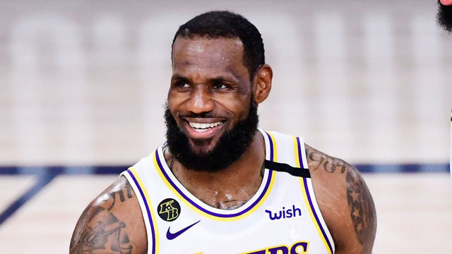 LAKE BUENA VISTA, FLORIDA - OCTOBER 11: LeBron James #23 of the Los Angeles Lakers reacts during the fourth quarter against the Miami Heat in Game Six of the 2020 NBA Finals at AdventHealth Arena at the ESPN Wide World Of Sports Complex on October 11, 2020 in Lake Buena Vista, Florida.