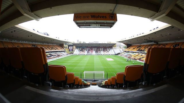 A general view of the stadium before the English Premier League football match between Wolverhampton Wanderers and Fulham at the Molineux stadium in Wolverhampton, central England on October 4, 2020.