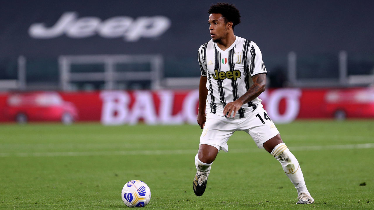ALLIANZ STADIUM, TORINO, ITALY - 2020/09/20: Weston McKennie of Juventus FC in action during the Serie A match between Juventus Fc and Uc Sampdoria. Juventus Fc wins 3-0 over Uc Sampdoria.