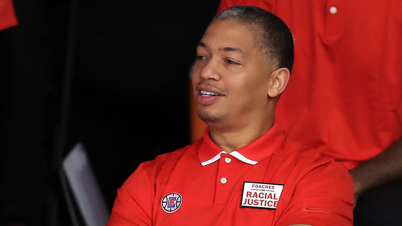 LAKE BUENA VISTA, FLORIDA - SEPTEMBER 13: Assistant coach for the LA Clippers Tyronn Lue talks with Doc Rivers of the LA Clippers during the third quarter against the Denver Nuggets in Game Six of the Western Conference Second Round during the 2020 NBA Playoffs at AdventHealth Arena at the ESPN Wide World Of Sports Complex on September 12, 2020 in Lake Buena Vista, Florida.