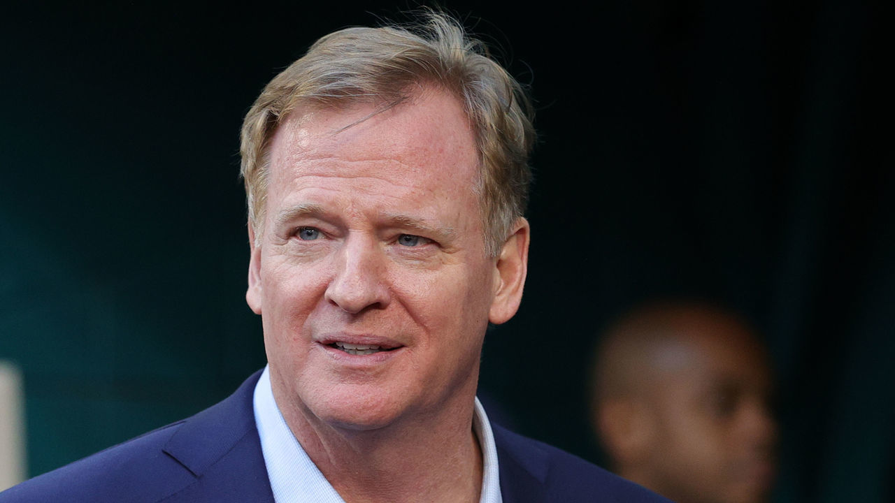 MIAMI, FLORIDA - FEBRUARY 02: NFL Commissioner Roger Goodell looks on before Super Bowl LIV between the Kansas City Chiefs and the San Francisco 49ers at Hard Rock Stadium on February 02, 2020 in Miami, Florida.