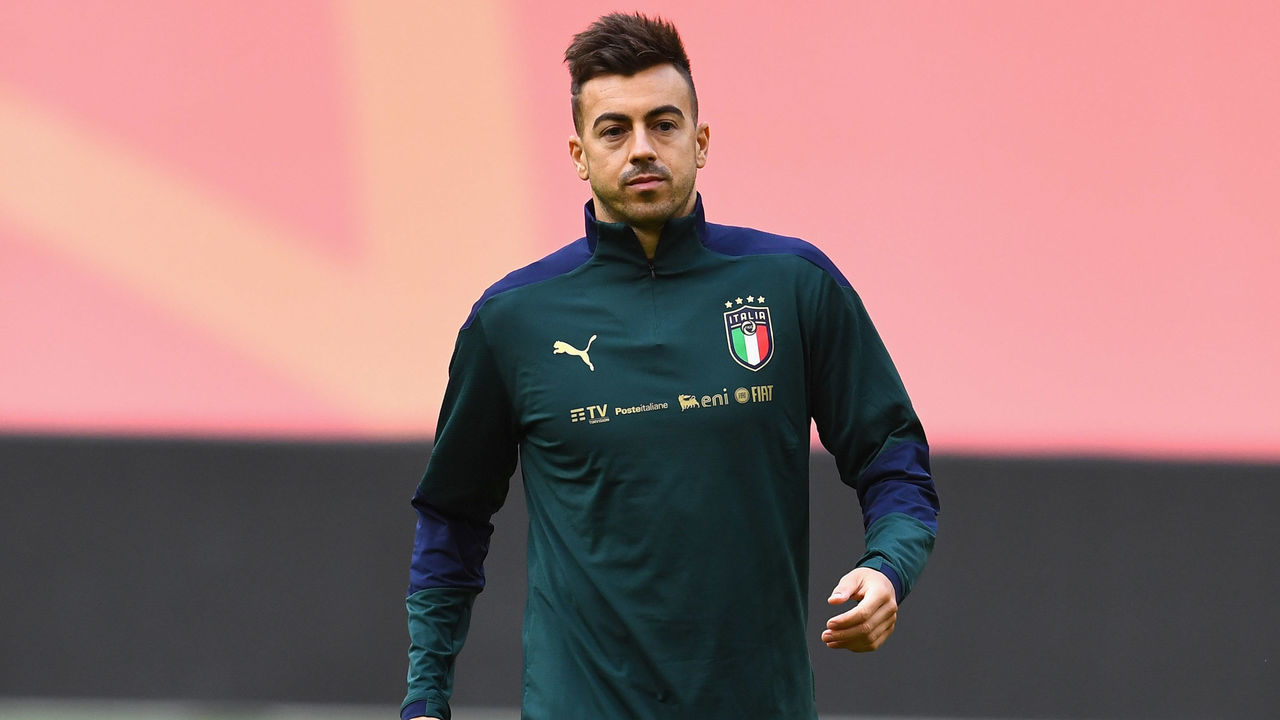 AMSTERDAM, NETHERLANDS - SEPTEMBER 06: Stephan El Shaarawy of Italy during a training session ahead of the UEFA Nations League Group A1 match against Netherlands at Johan Cruijff Arena on September 6, 2020 in Amsterdam, Netherlands.