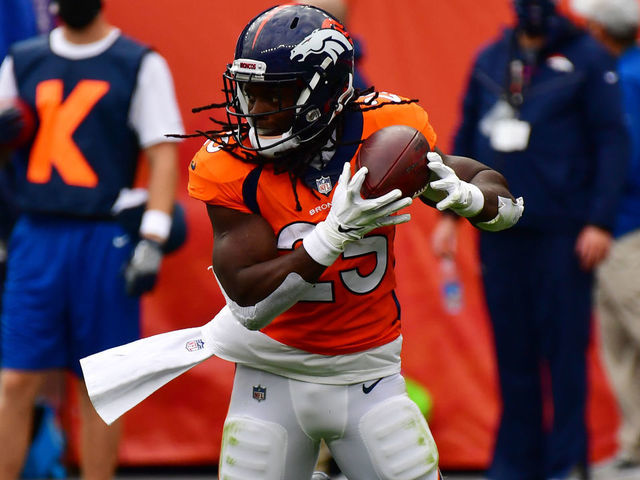 Melvin Gordon III of the Denver Broncos runs against the