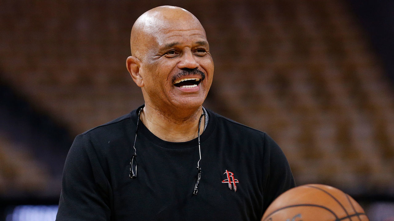 SAN FRANCISCO, CALIFORNIA - FEBRUARY 20: Assistant coach of the Houston Rockets John Lucas looks on during warm up before the game against the Golden State Warriors at Chase Center on February 20, 2020 in San Francisco, California. NOTE TO USER: User expressly acknowledges and agrees that, by downloading and/or using this photograph, user is consenting to the terms and conditions of the Getty Images License Agreement.