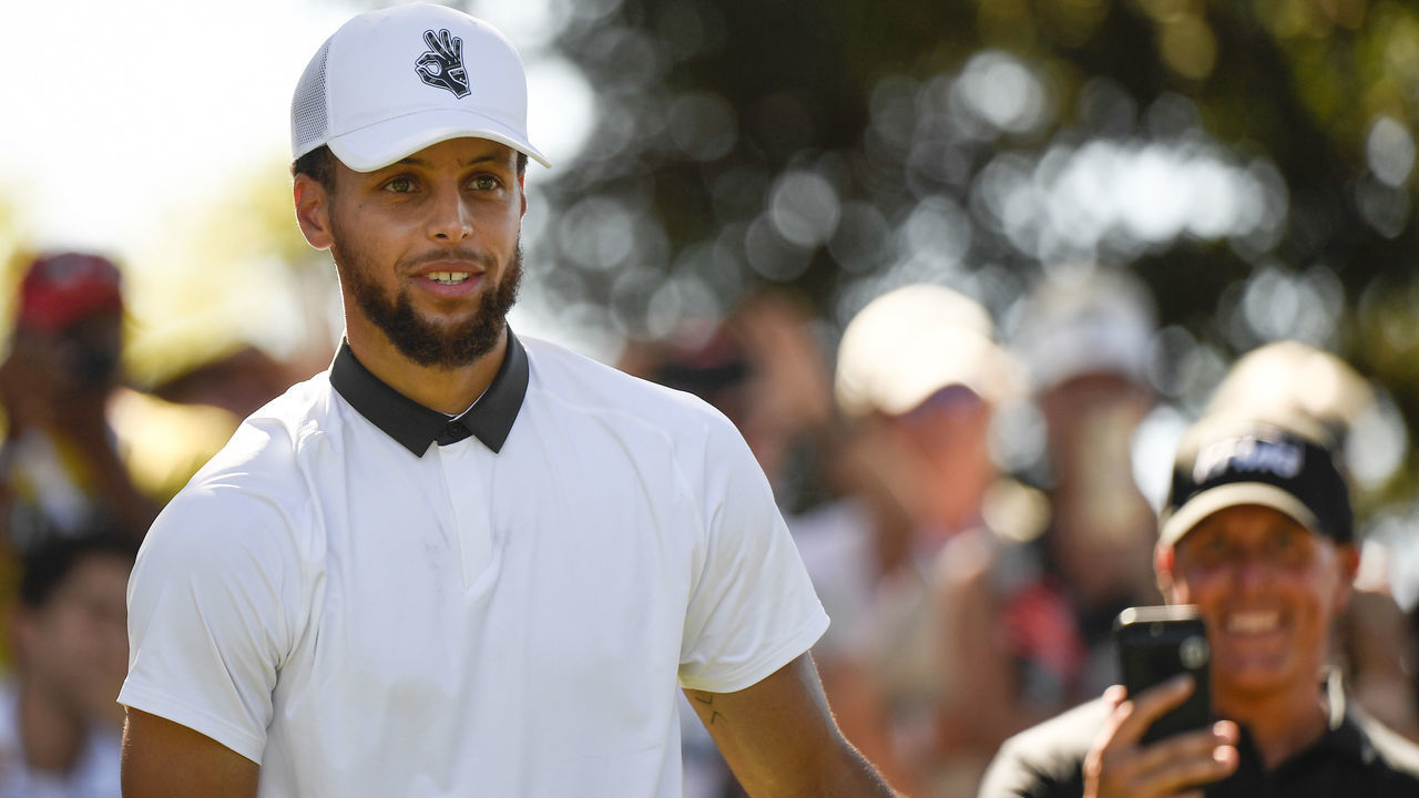 NAPA, CA - SEPTEMBER 25 : NBA All-Star Steph Curry tees off on the 11th hole during the Pro-Am prior to the Safeway Open at Silverado Resort and Spa North on September 25, 2019 in Napa, California.