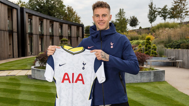 ENFIELD, ENGLAND - OCTOBER 16: Tottenham Hotspur new signing Joe Rodon poses for portraits at Tottenham Hotspur training centre on October 16, 2020 in Enfield, England.