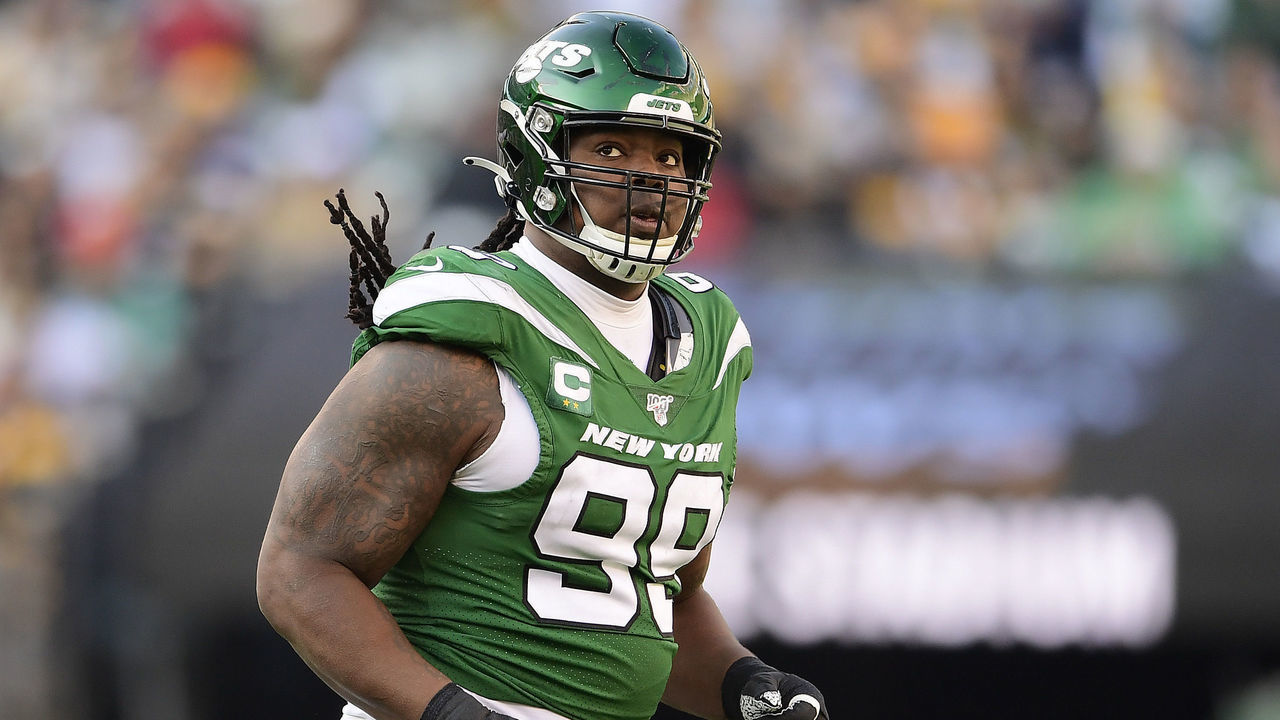 EAST RUTHERFORD, NEW JERSEY - DECEMBER 22: Steve McLendon #99 of the New York Jets looks on against the Pittsburgh Steelers at MetLife Stadium on December 22, 2019 in East Rutherford, New Jersey.