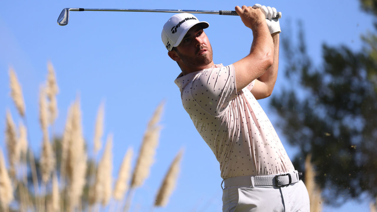 LAS VEGAS, NEVADA - OCTOBER 15: Matthew Wolff of the United States plays his shot from the 13th tee during the first round of The CJ Cup @ Shadow Creek on October 15, 2020 in Las Vegas, Nevada.